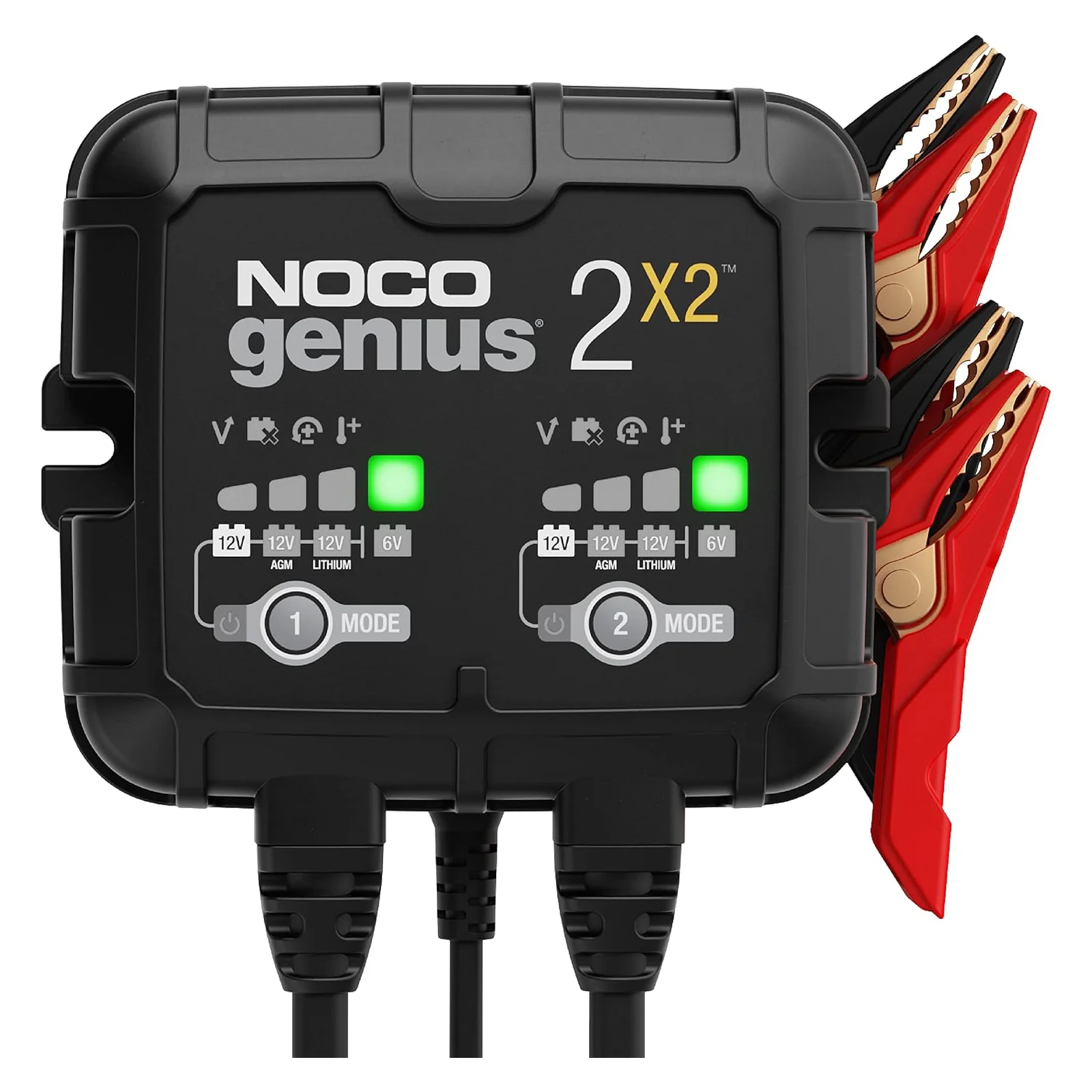 NOCO Genius2X2 6V/12V 4A 2-Bank Battery Trickle Charger Maintainer Desulfator