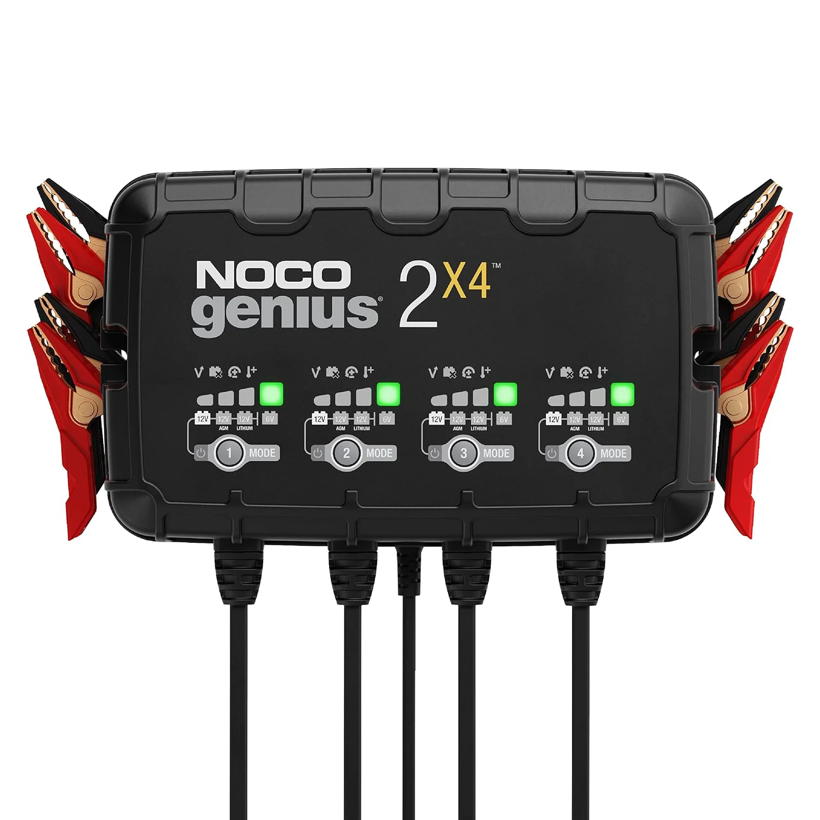 NOCO Genius2X4 6V/12V 8A 4-Bank Battery Trickle Charger Maintainer Desulfator