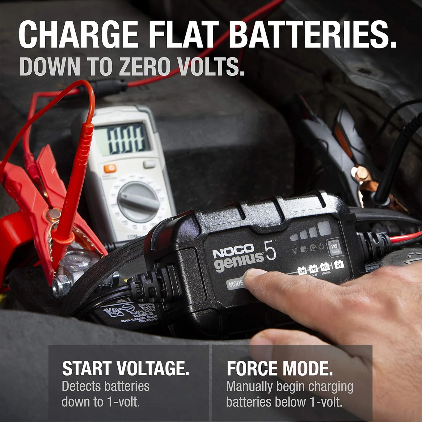 NOCO Genius5 6V/12V 5A Smart Battery Trickle Charger Maintainer Desulfator - Image 4