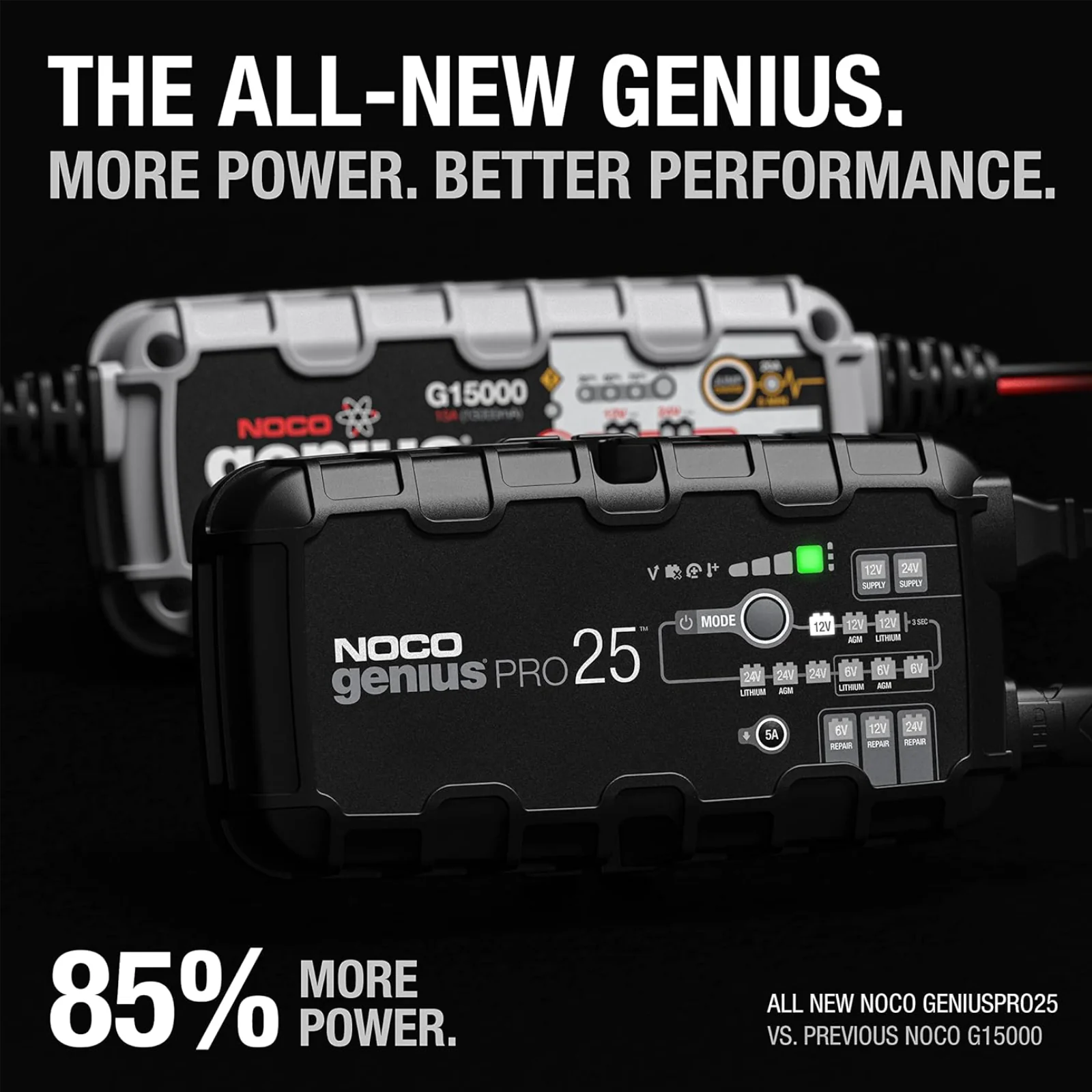 NOCO GeniusPRO25 6V/12V/24V 25A Battery Trickle Charger Maintainer Desulfator - Image 5