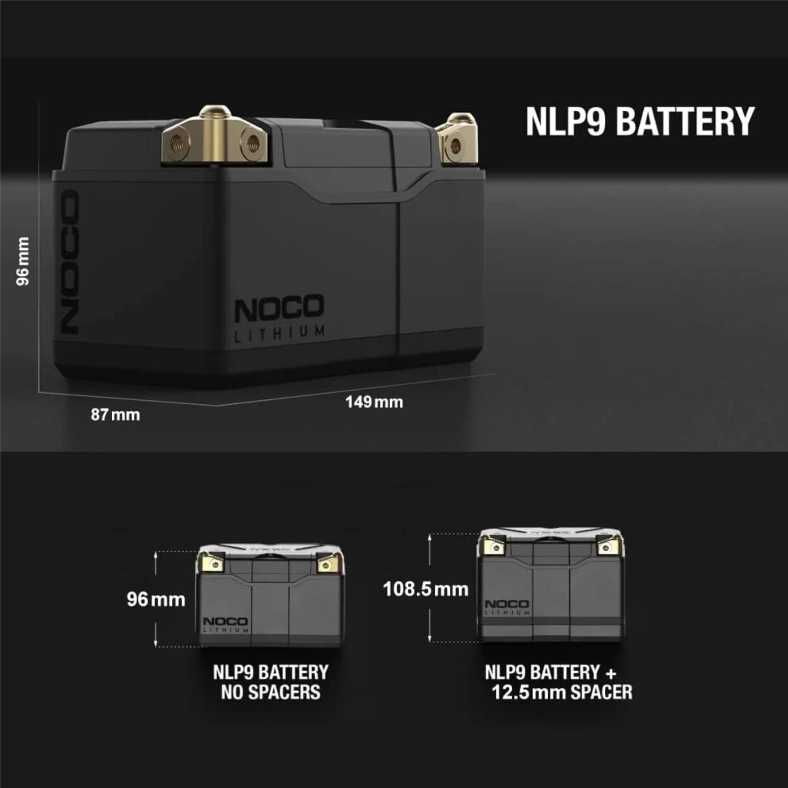 NOCO Lithium NLP9 12V 400A Group 9 Powersport Motorcycle Motorbike Battery - Image 5