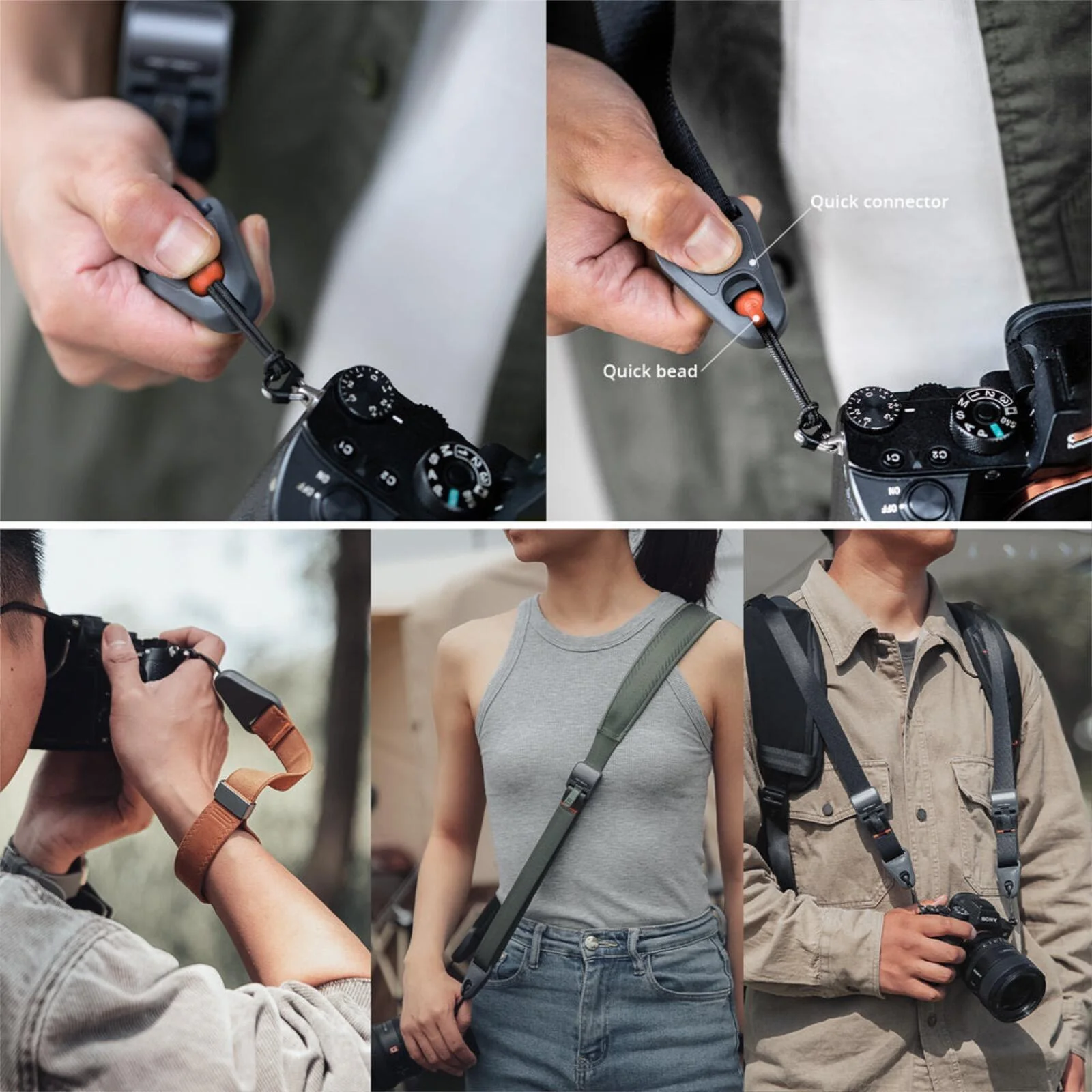 PGYTECH Camera Shoulder Strap Adjustable Sling Quick Release Buckles Rock Grey - Image 4