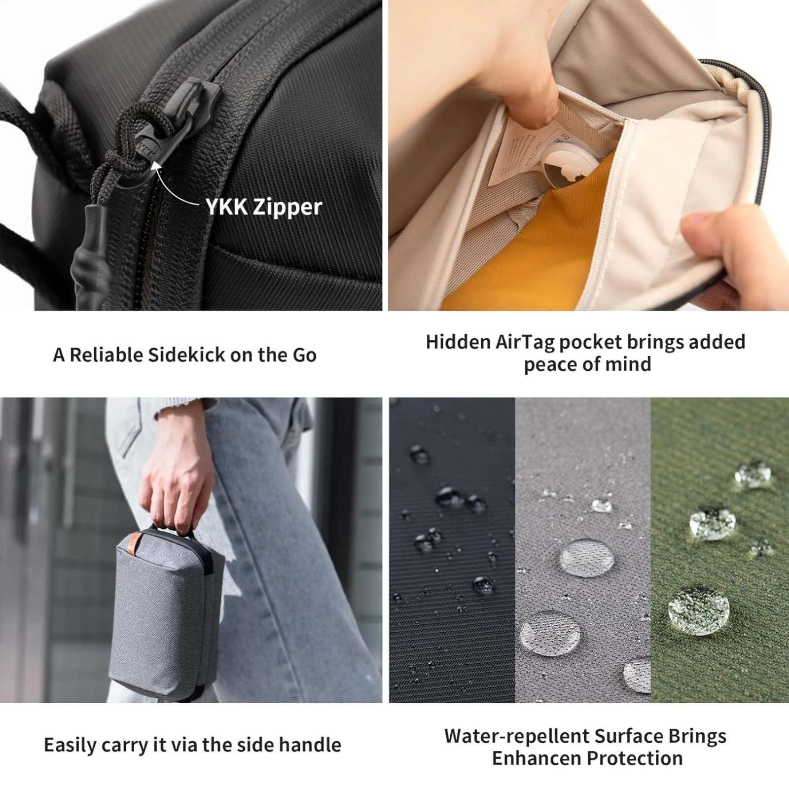 PGYTECH Tech Organizer Travel Pouch Bag for Cables, Chargers & Accessories Black - Image 4