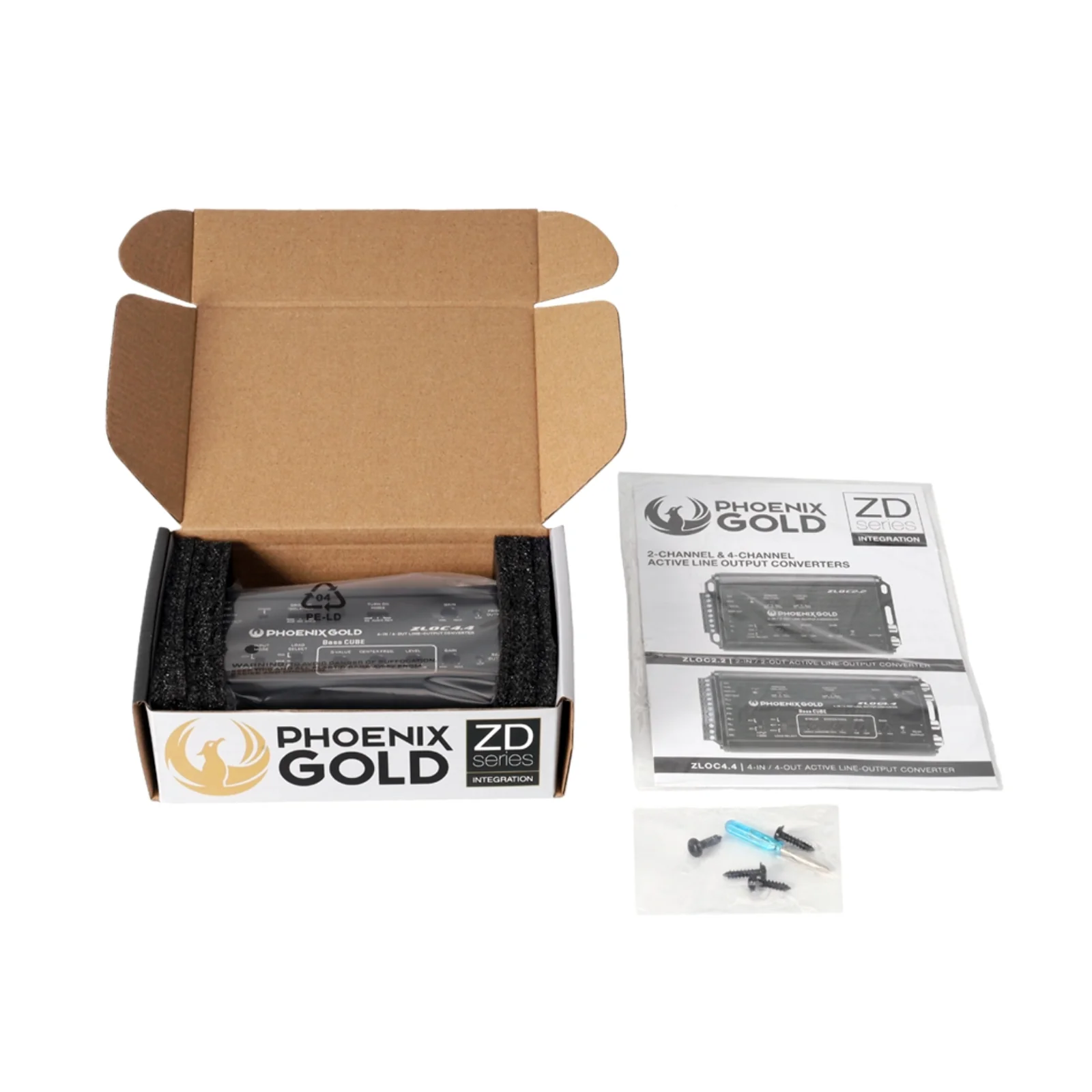 Phoenix Gold ZLOC4.4 ZD Series 4 Channel Converter Including Bass Cube - Image 9