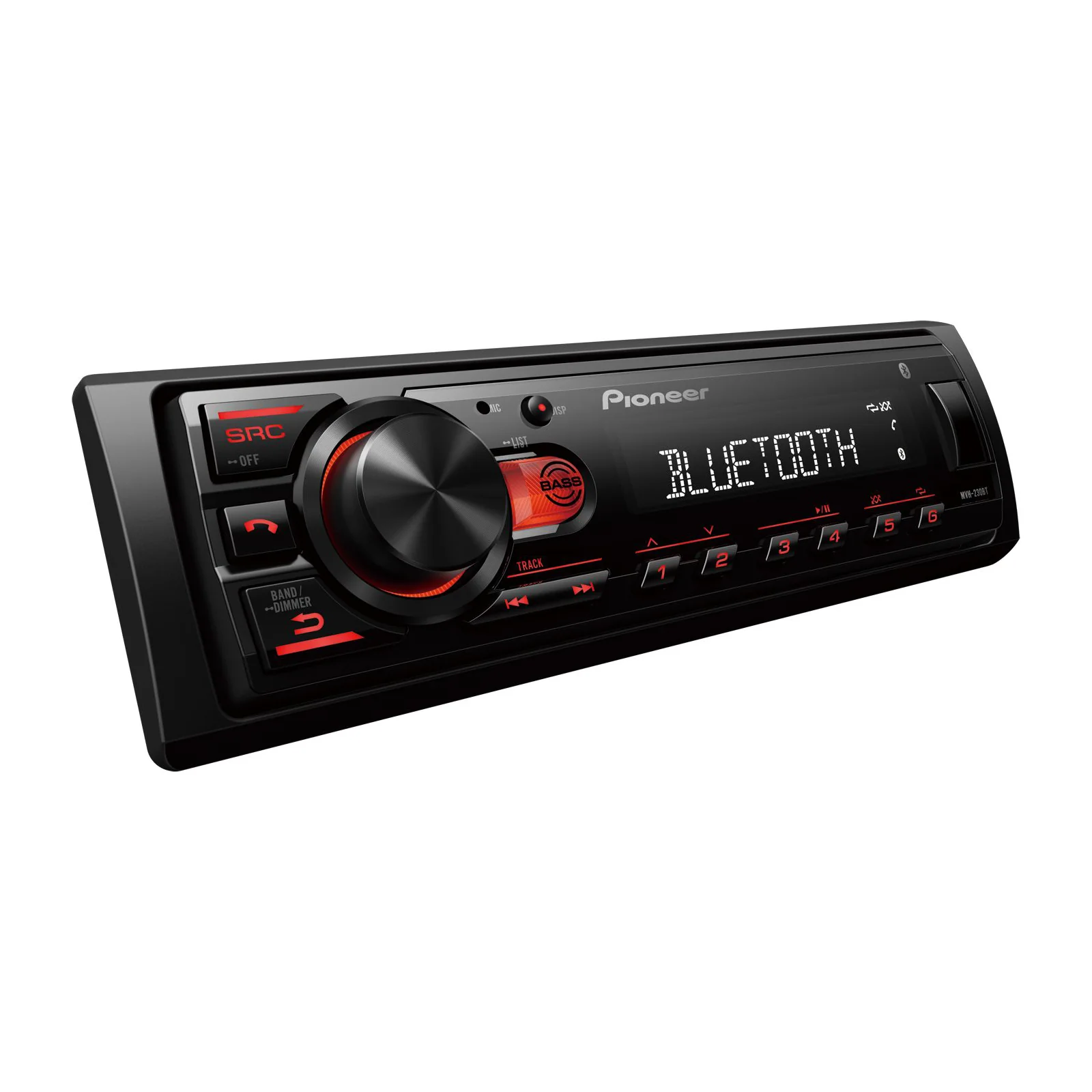 Pioneer MVH-230BT Car Stereo Bluetooth Audio & Handsfree USB Short Chassis Body - Image 2