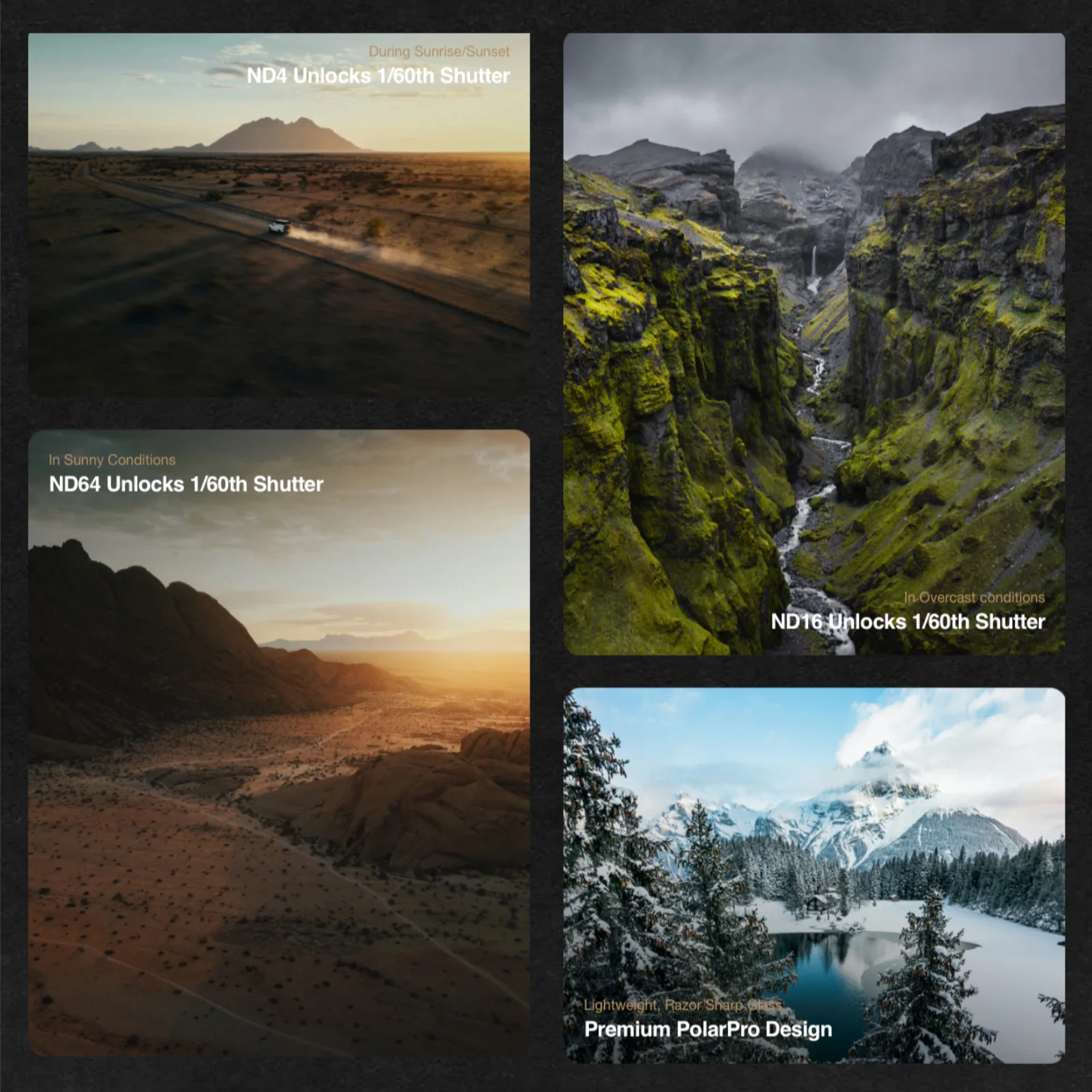 PolarPro Shutter Collection for DJI Mavic 4 Pro Drone ND4, ND16, ND64 Filters - Image 4