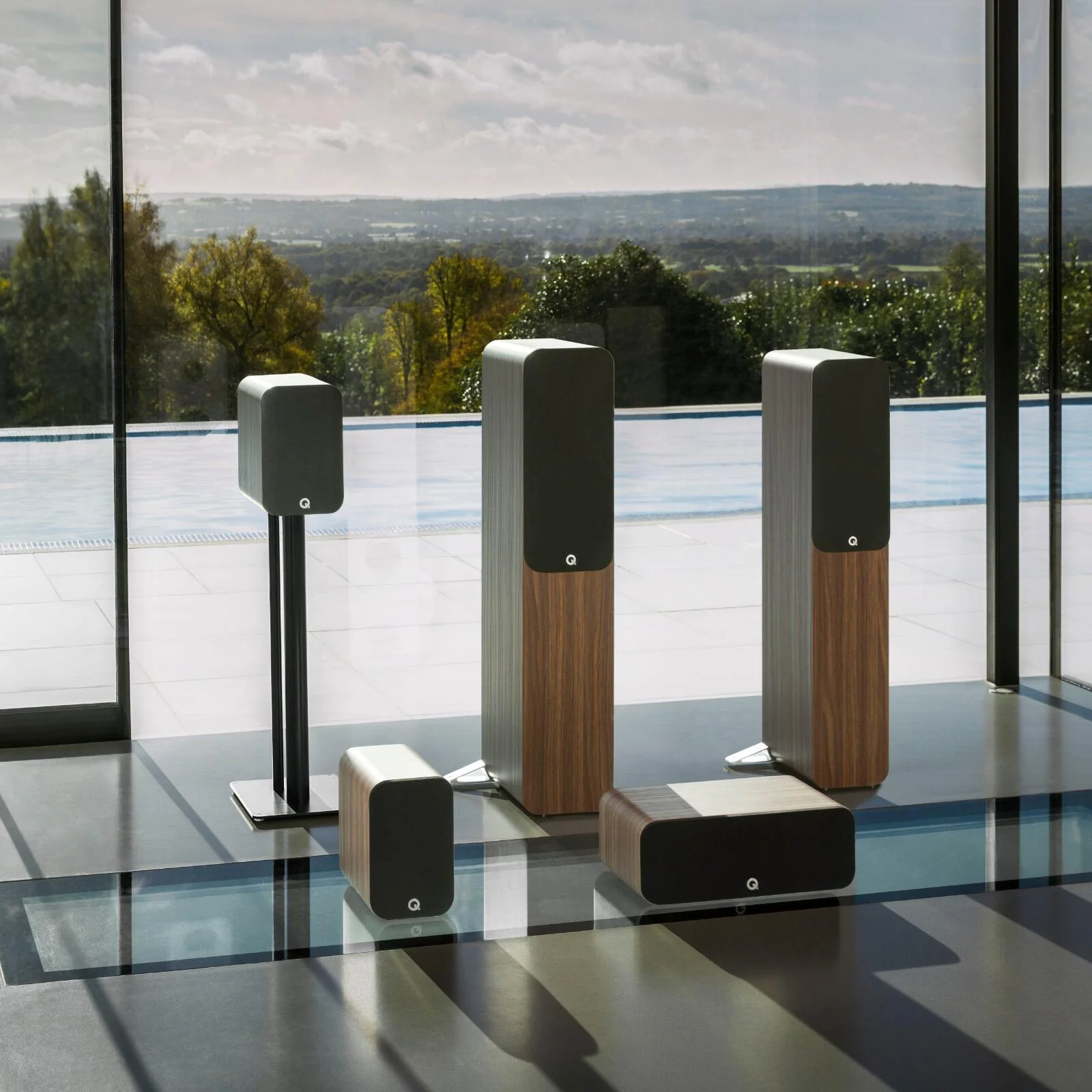 Q Acoustics 5040 Floorstanding Speakers HI-FI Home Cinema Rosewood QA5046 - Image 6