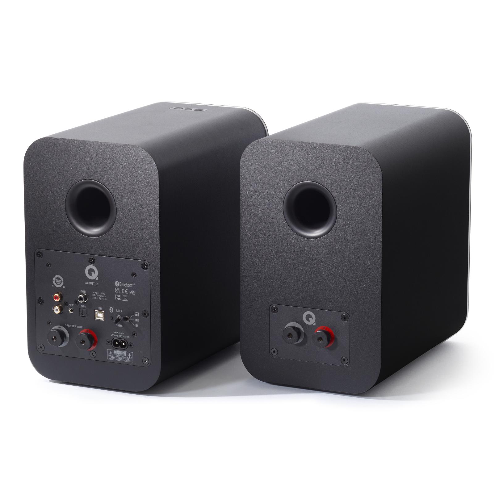Q Acoustics M20 Wireless Powered Bookshelf Speakers aptX HD Bluetooth 5.0 Black - Image 11
