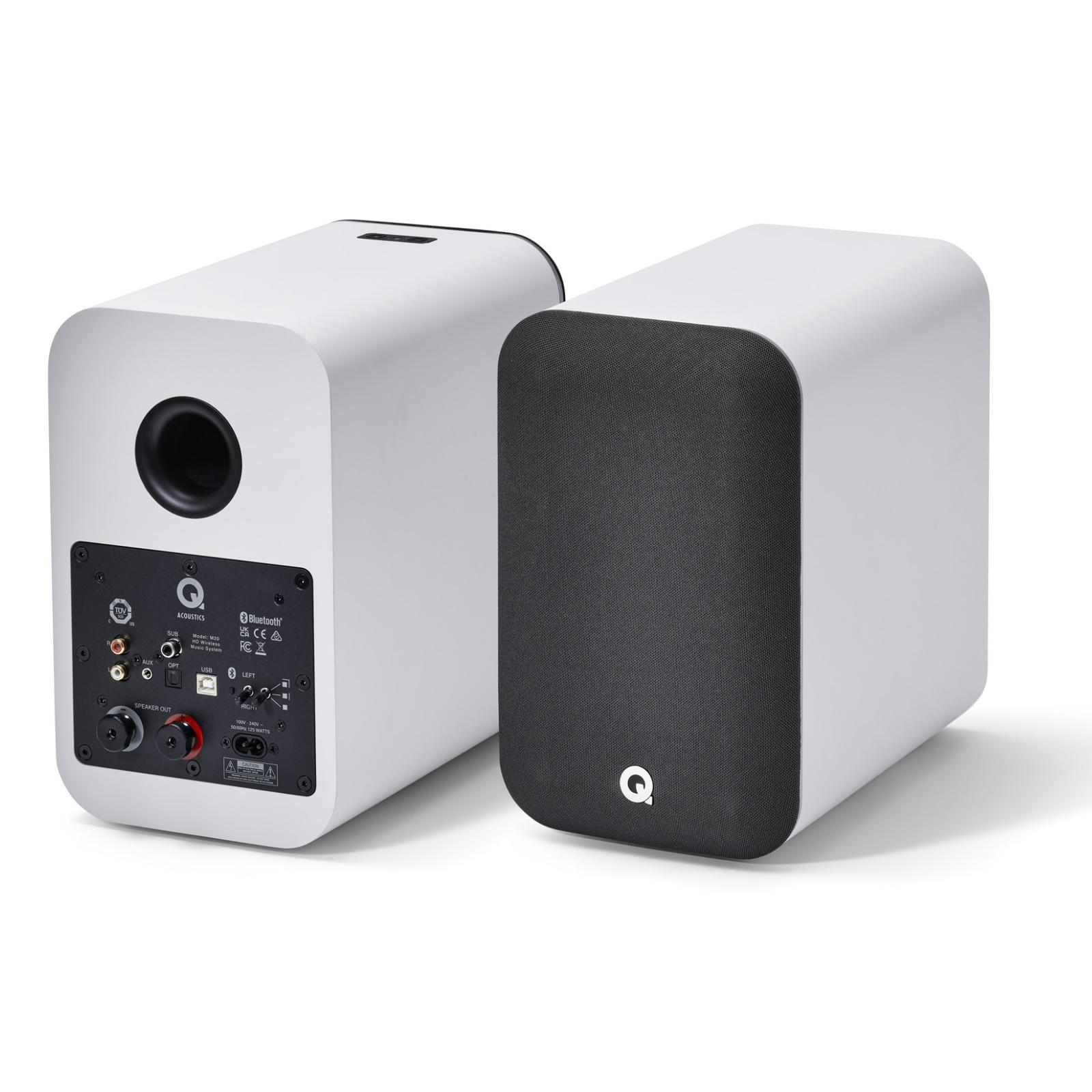 Q Acoustics M20 Wireless Powered Bookshelf Speakers aptX HD Bluetooth 5 White - Image 9