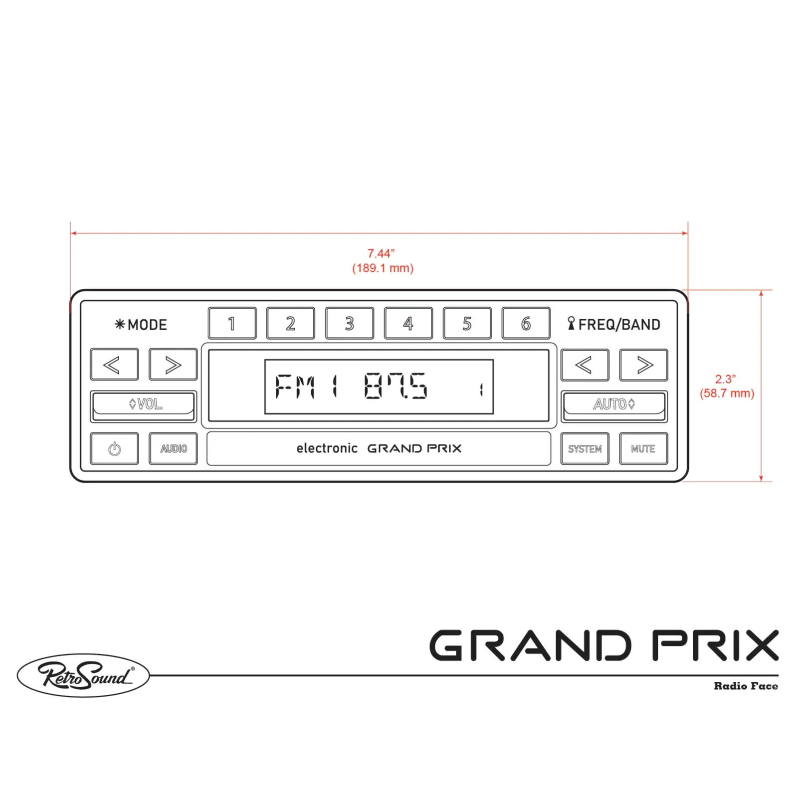 RetroSound Grand Prix Motor 4 DAB FM Radio Bluetooth 1980's Classic Car Stereo - Image 3
