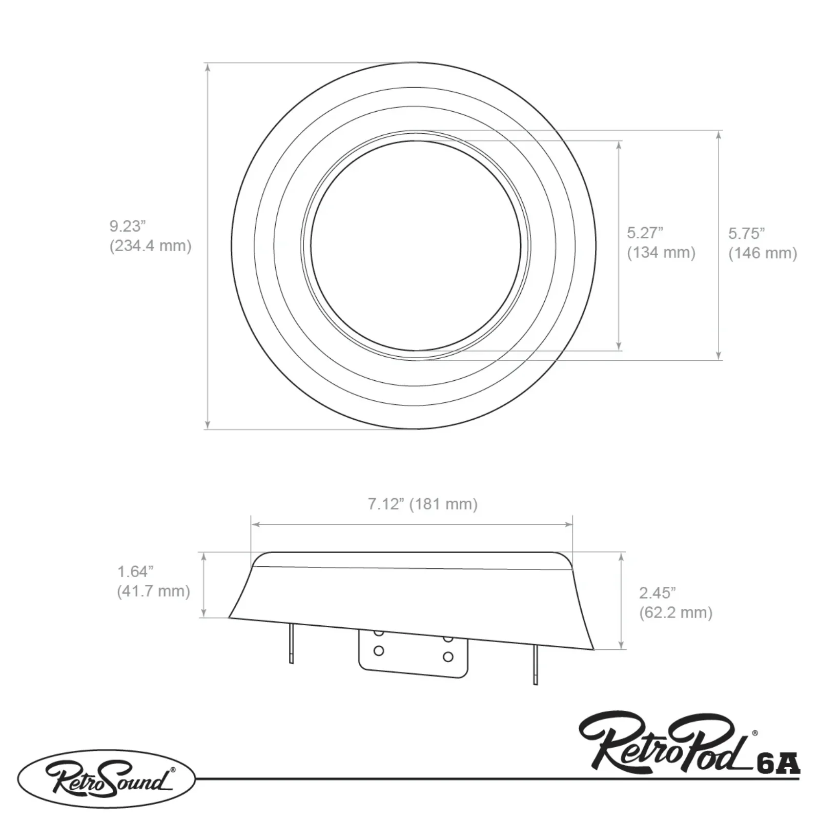 RetroSound RetroPod Surface Mount Kick Panel Speaker Pods for 6.5 Inch Speakers - Image 4