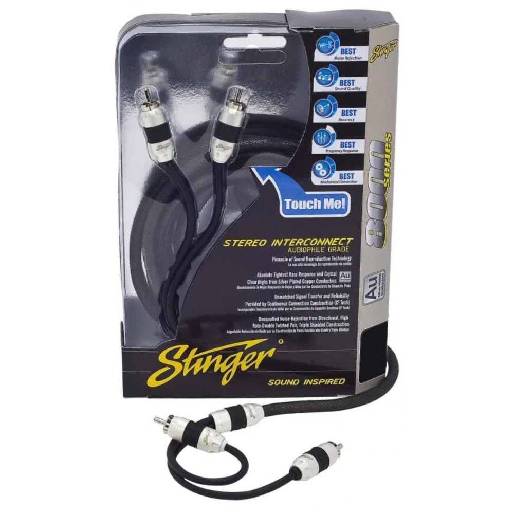 Stinger SI8212 8000 Series 2 Channel Triple Shielded RCA Interconnect Cable 3.7m - Image 4