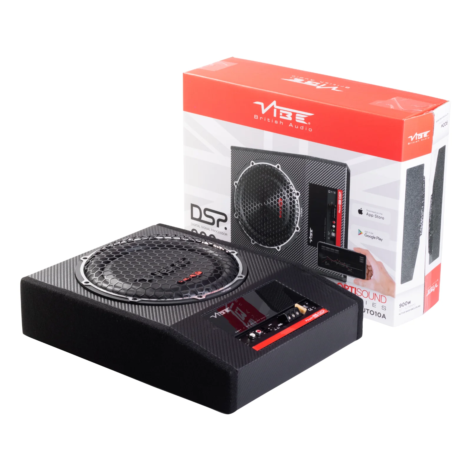 Vibe Underseat Subwoofer 10 Inch Active Sealed Slim Car Sub Enclosure 300w RMS - Image 6