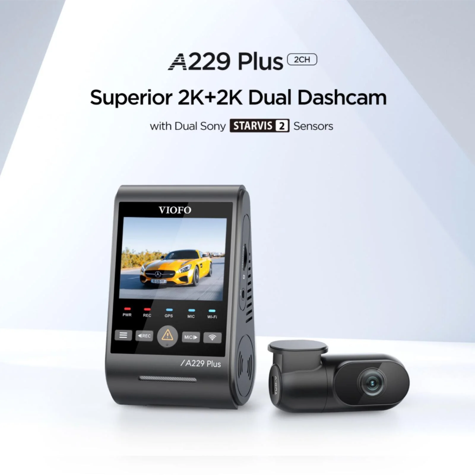 Viofo A229 Plus 2CH Dash Cam 2K Front & Rear Starvis 2 GPS WIFI HDR Dual Camera - Image 6