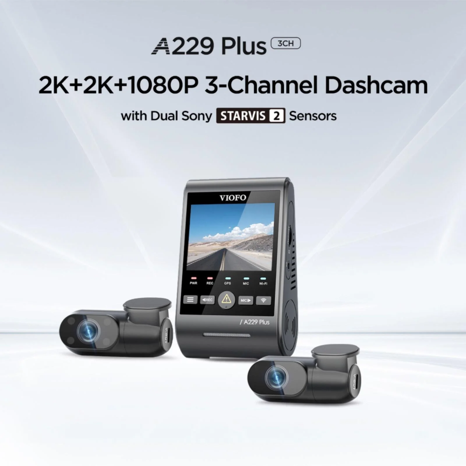 Viofo A229 Plus 3CH Dash Cam 2K Front & Rear Starvis 2 GPS WIFI HDR Taxi Camera - Image 6
