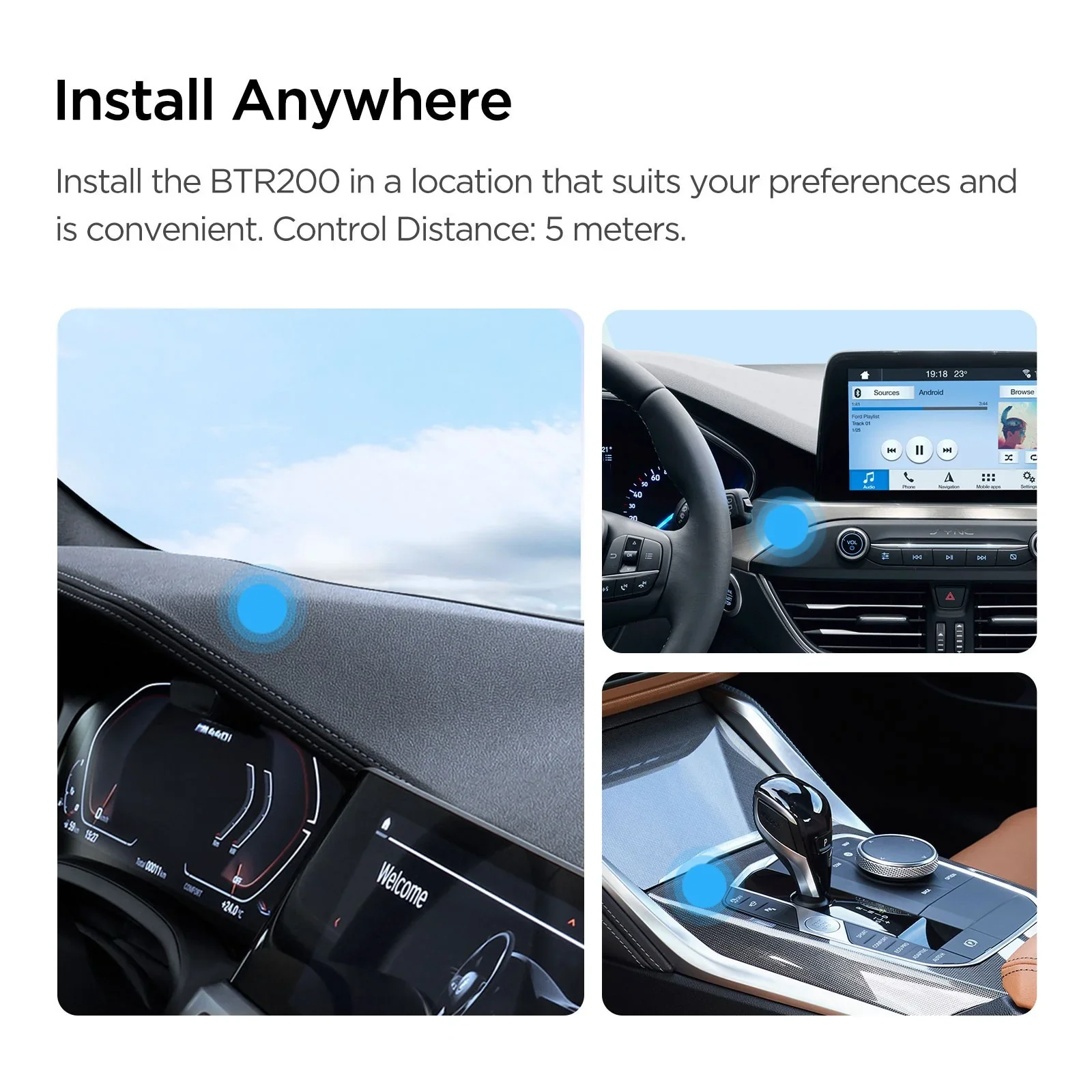 Viofo BTR200 Wireless Bluetooth Remote Control for A229 A129 VS1 Dash Cameras - Image 5