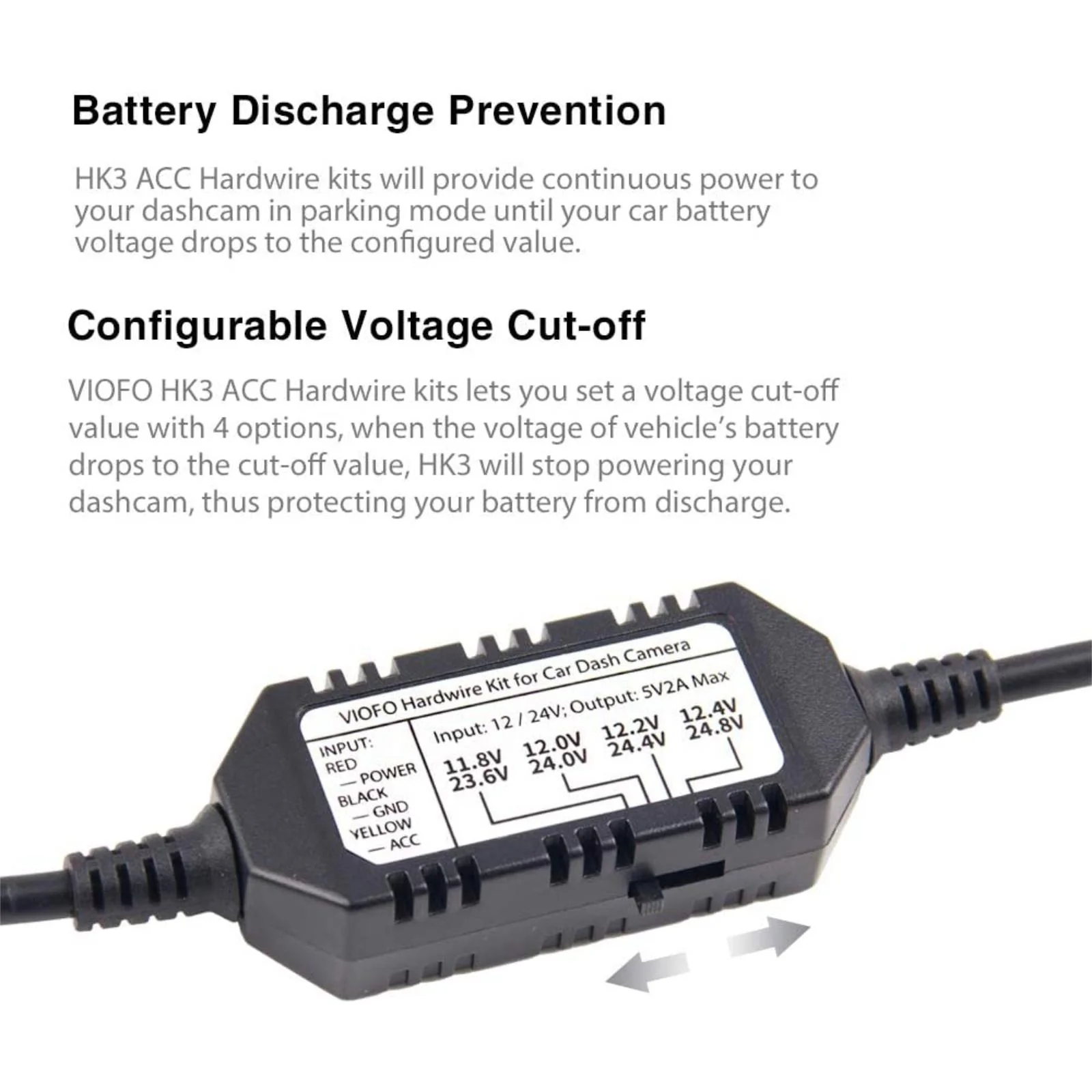 Viofo HK3 Hardwire Parking Mode Power Cable for A119 V3 & A129 Dash Cam Camera - Image 3