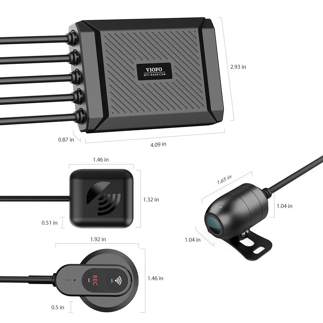 Viofo MT1 Motorcycle Dash Cam 1080p HD WiFi GPS Dual Channel Motorbike Camera - Image 5