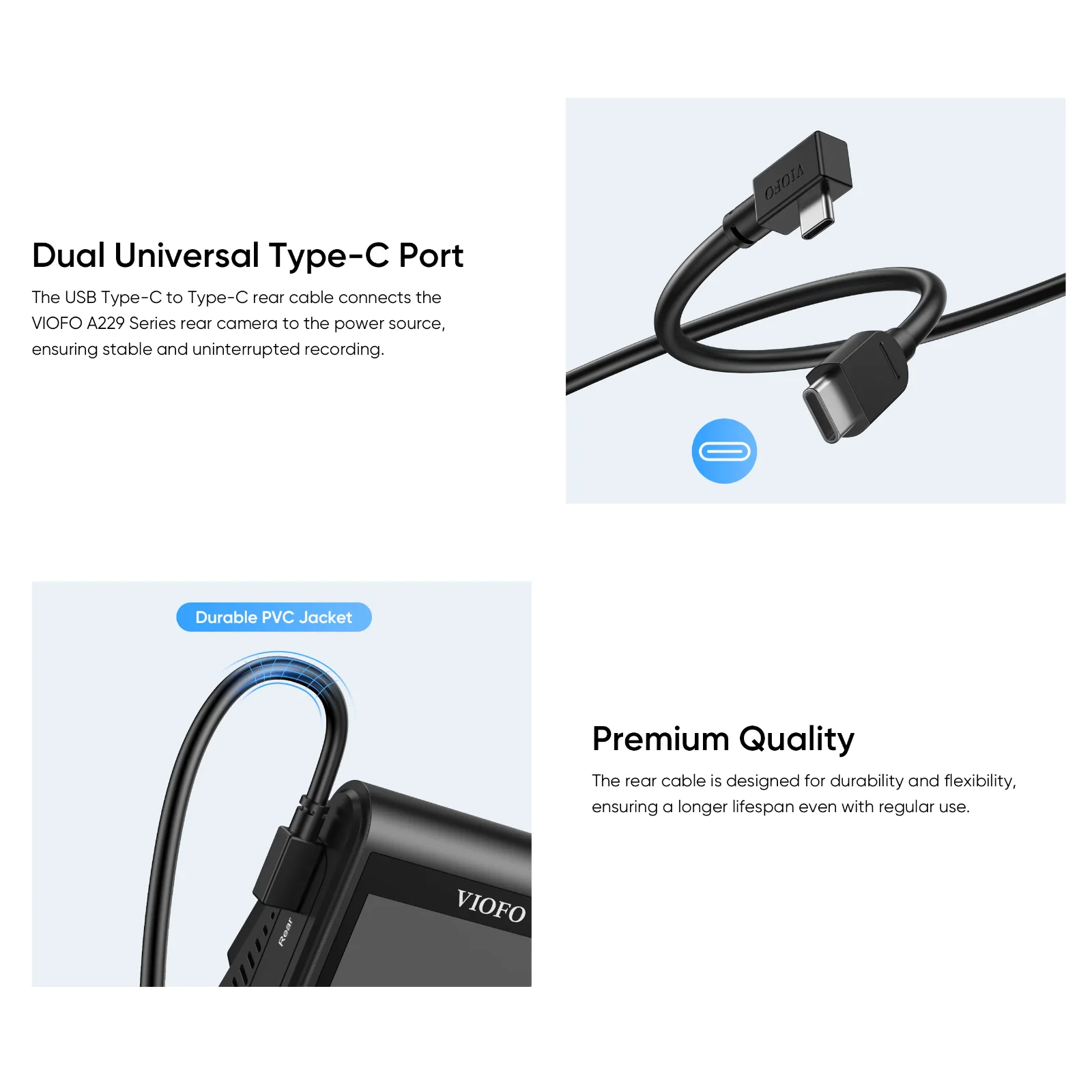 Viofo Replacement RC320 Rear Camera Cable 6m for A229 Series Dash Camera - Image 2