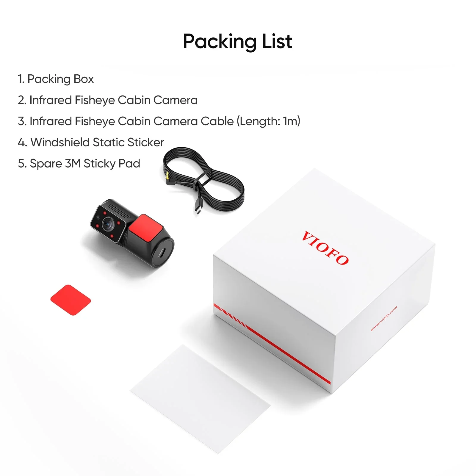Viofo RNF210 Infrared Fisheye Cabin Camera 1080P for A229 Series Dash Cameras - Image 4
