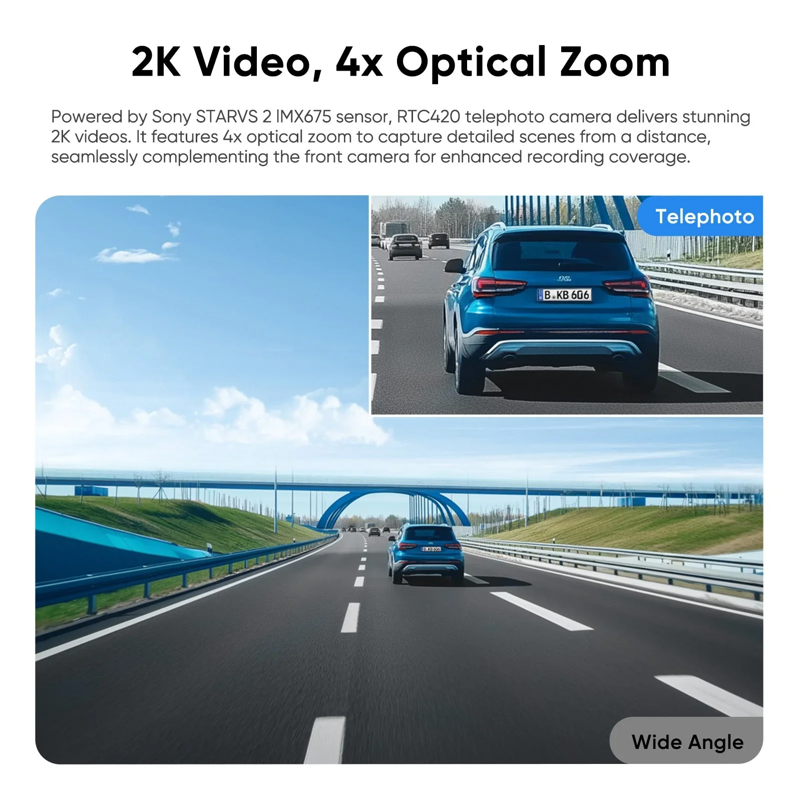 Viofo RTC420 Telephoto Camera 2K HDR for A329T A329TW Series Dash Cameras - Image 3