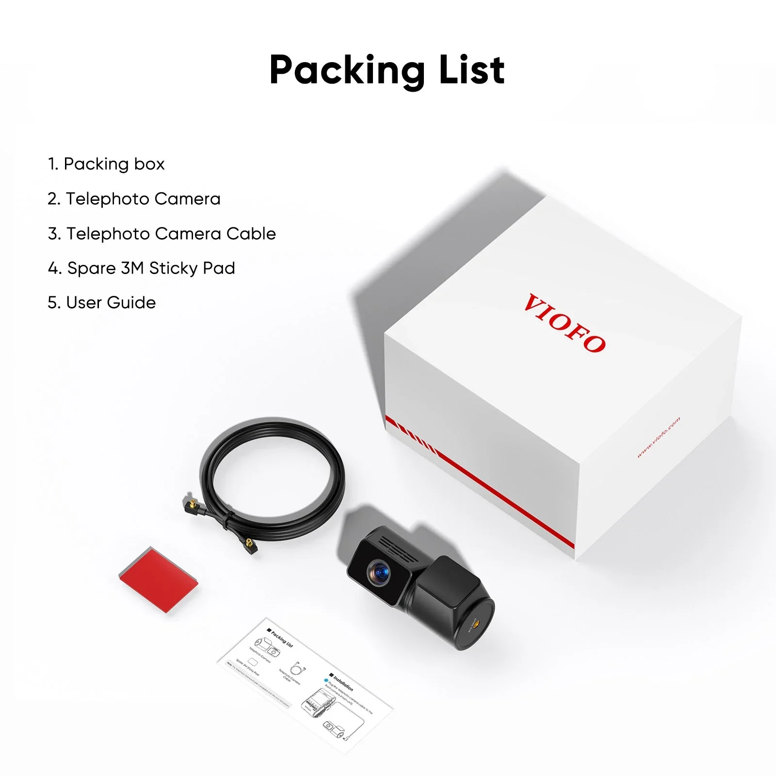Viofo RTC420 Telephoto Camera 2K HDR for A329T A329TW Series Dash Cameras - Image 5