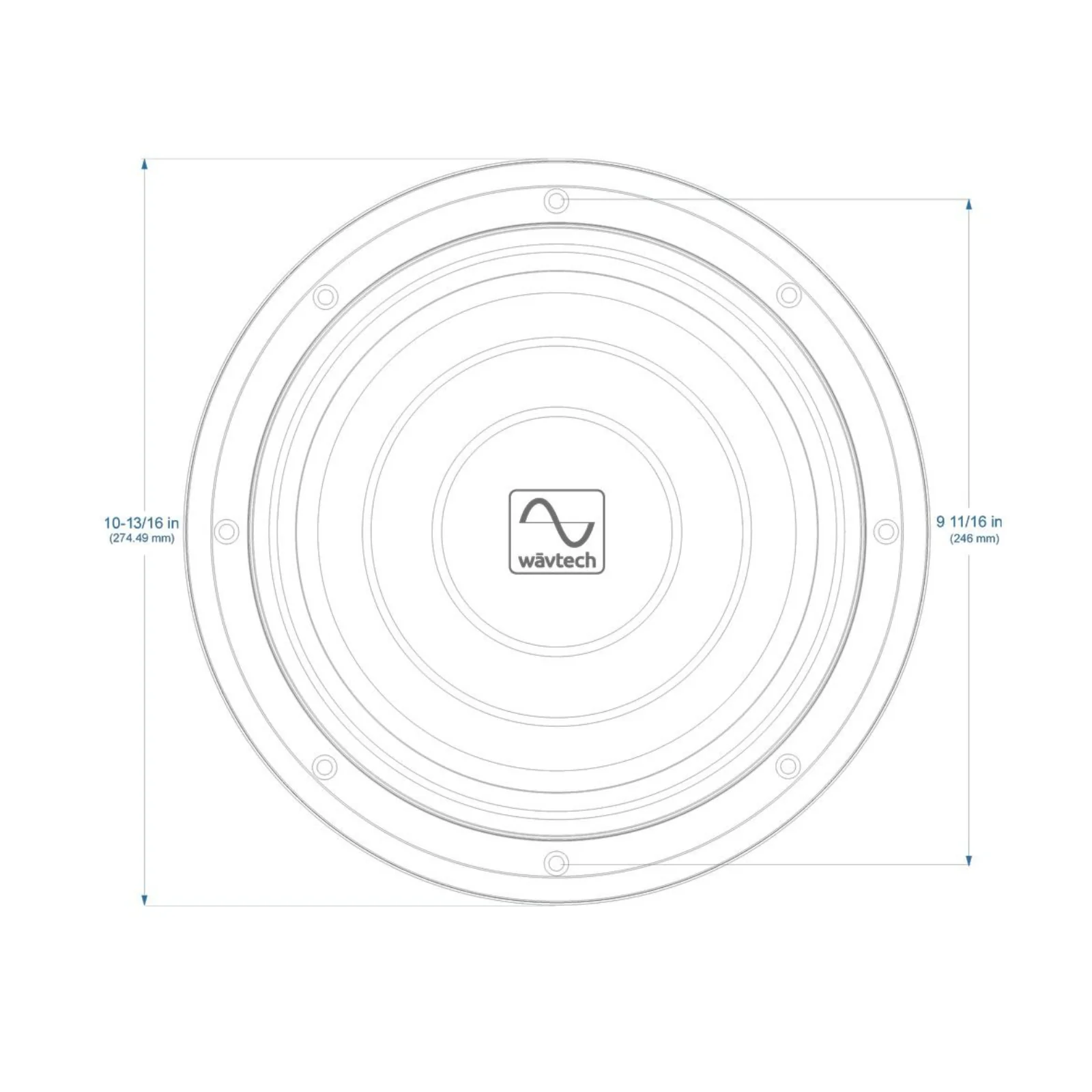 Wavtech 10 Inch Professional Series Shallow Subwoofer ThinPro10 Sub 2 Ohm - Image 4
