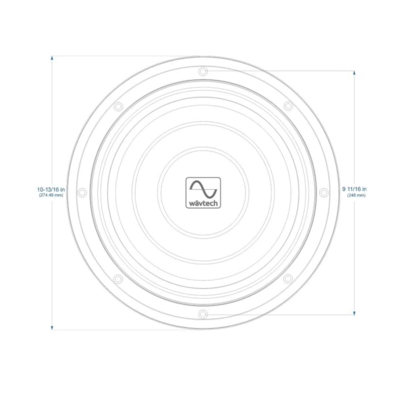 Wavtech 10 Inch Professional Series Shallow Subwoofer ThinPro10 Sub 4 Ohm - Image 5